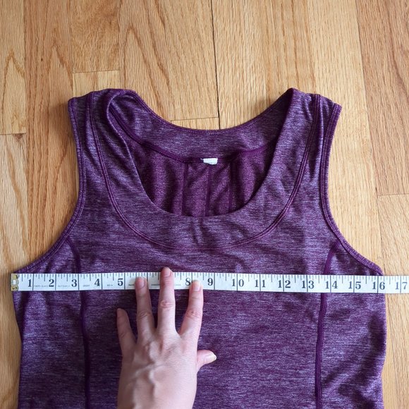 [SOLD] Lululemon Dash Tank Heathered Purple Ruffle Soft Athletic Running Top - Picture 10 of 13